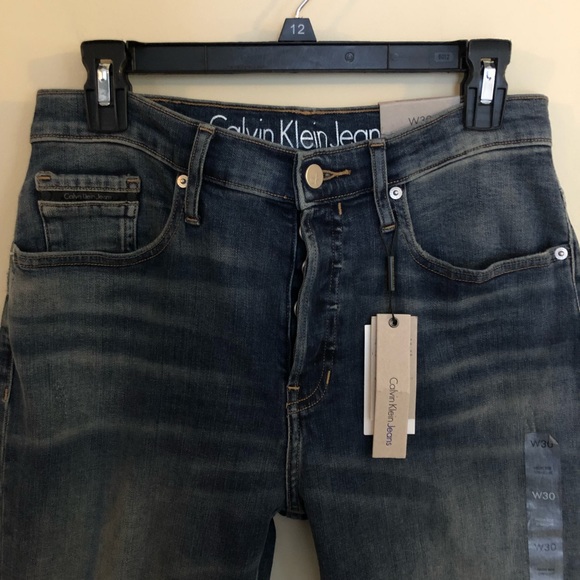 NWT Calvin Klein Button Fly Distressed High Rise - Picture 7 of 8